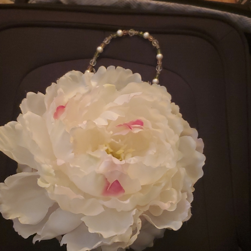 Peony flower purse